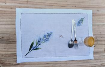 Placemats linen Violet  Blue 