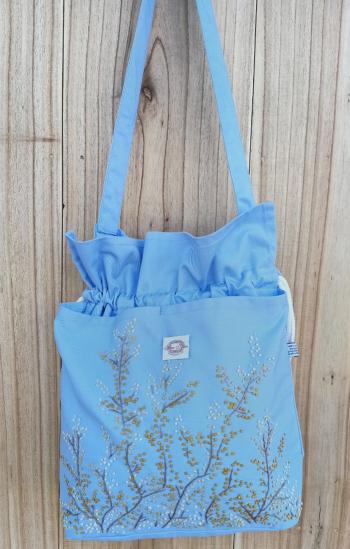 Hand bags coton kaki blue 