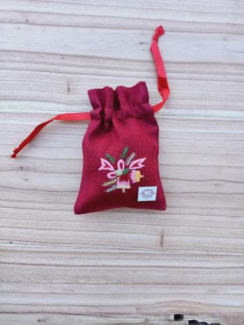 Gift bags linen  red 